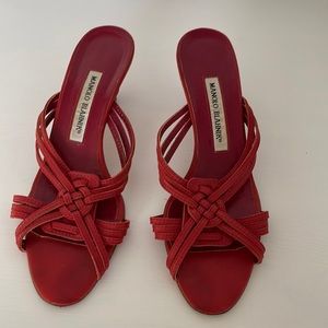 Manila blahnik red sandals